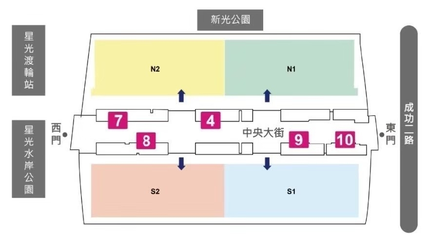 前鎮區高雄展覽館大廳 LED電視牆5面 map.jpg